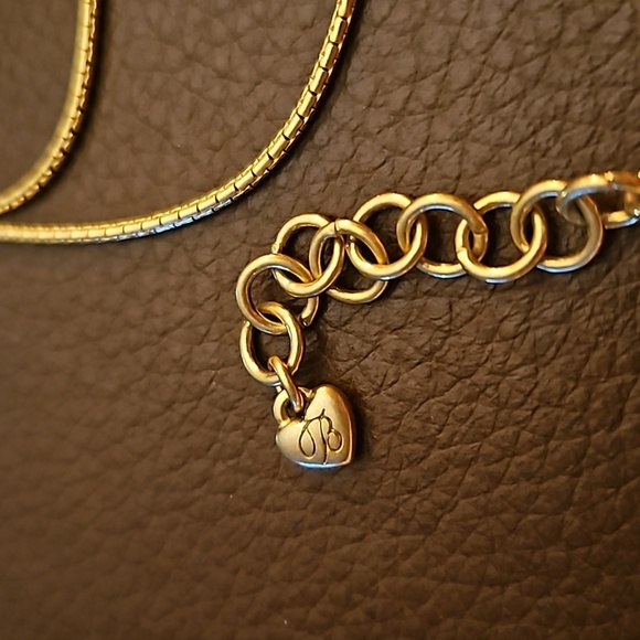 BRIGHTON Meridian Zenith Gold Plated Rectangle Pendant Snake Chain Necklace - Picture 6 of 6